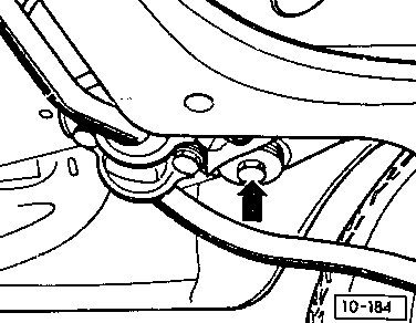 10-184 Remove subframe bolts, bracket and sump