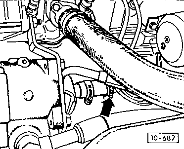 10-687 Detach coolant hose from coolant pipe