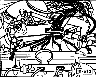 10-693 Detaching the accelerator cable