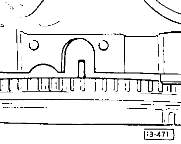 13-471 Move the flywheel timing pin into the sender window