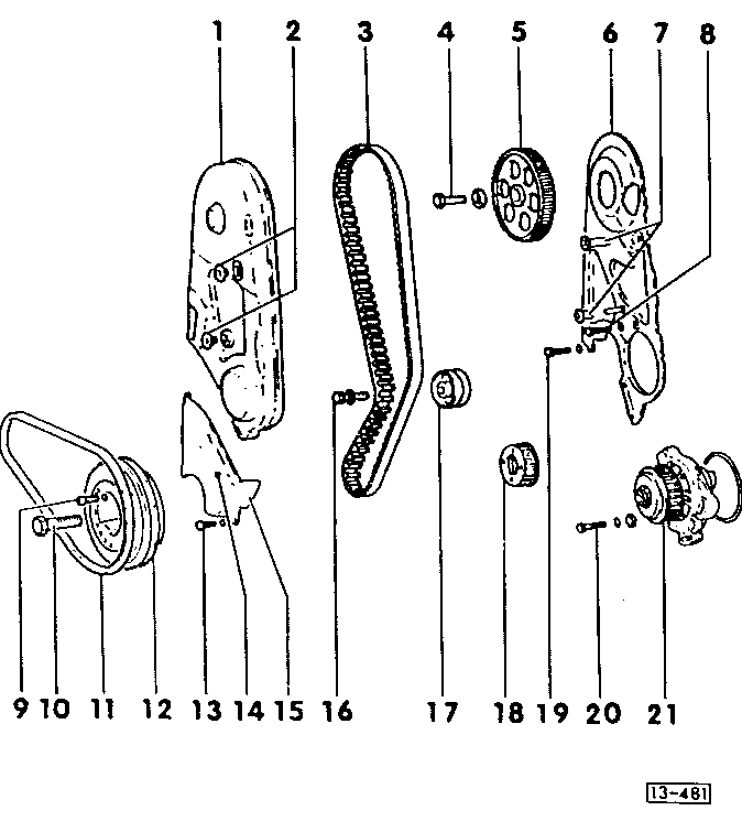 13-481 Dismantling and Assembling the Engine
