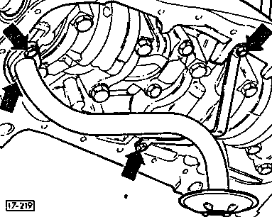 17-219 Removing the oil pickup pipe