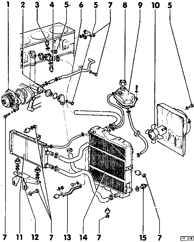 19-318 Audi ur-quattro 10V coolant system