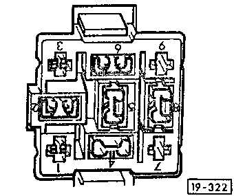 19-322 Checking control unit for oil pressure warning and oil pressure warning lamp