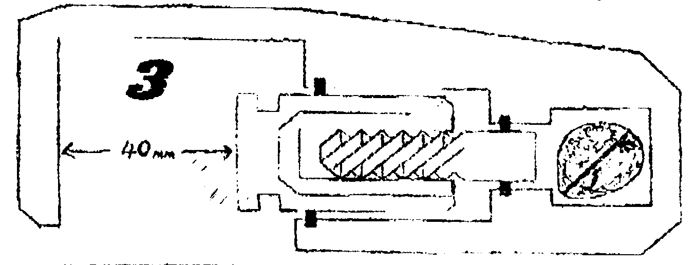 An ur-quattro rear brake caliper incorrectly fitted, showing a gap between the piston and pads