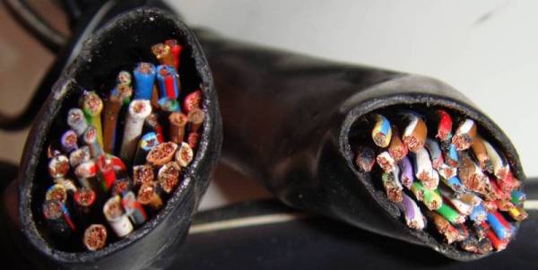 A damaged wiring harness - vandalism